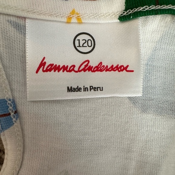 Hanna Andersson Ecru Sailboat Tank with Keyhole and Ribbon Bow, 120 6-7 - Picture 6 of 7